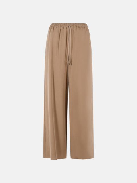 Max Mara 'GENERO' WIDE TROUSERS IN WASHED HAZELNUT SILK