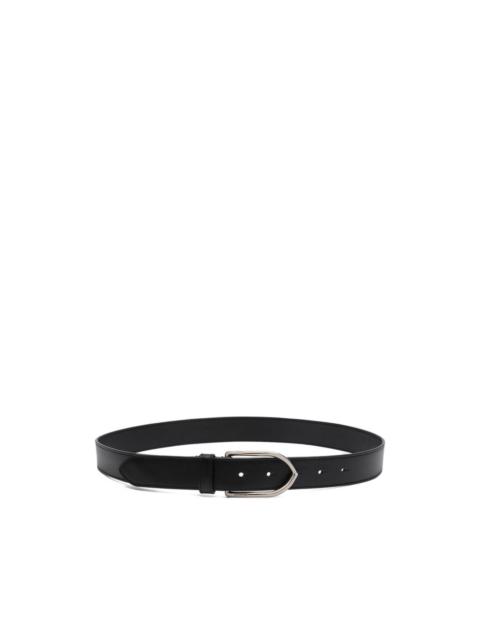 JACQUEMUS The Bambino engraved-buckle leather belt