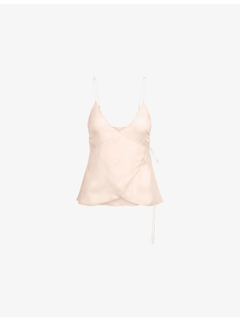 SKIMS Romance Wrap Silk Camisole Top
