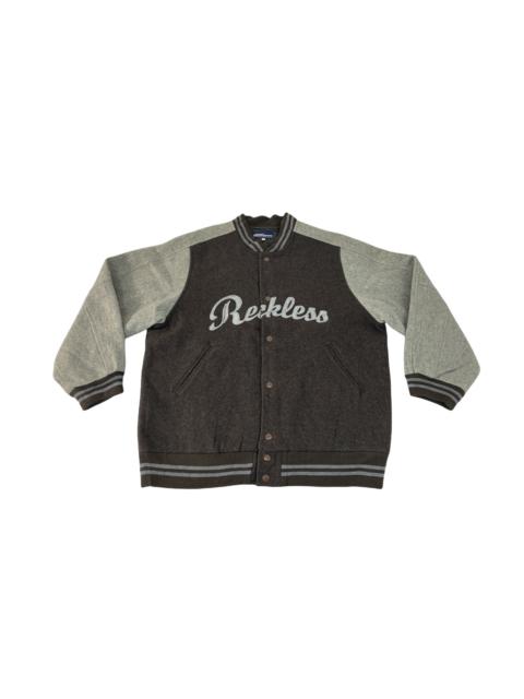 Other Designers Vintage - Grail Reckless Apparel Corp Thinking Varsity Bomber Jacket