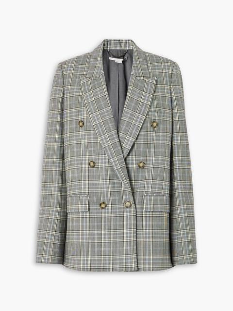 Stella McCartney Double-breasted checked wool blazer
