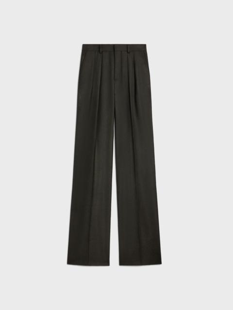 CELINE double-pleated tixie pants in cashmere flannel
