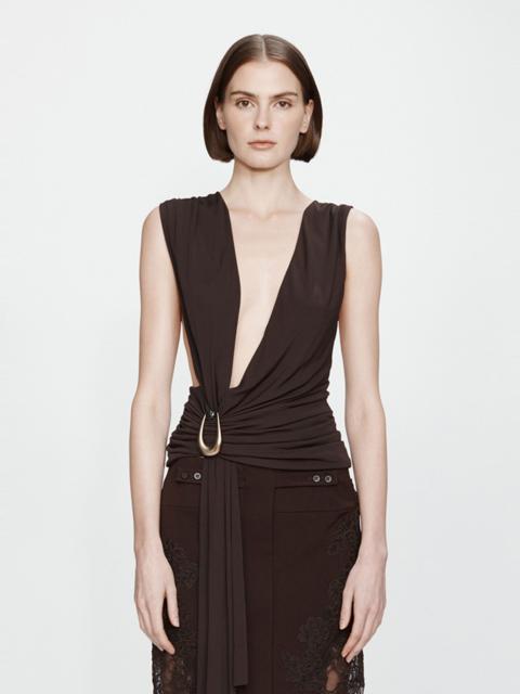 CHRISTOPHER ESBER Stone Pin Scarf Drape Top