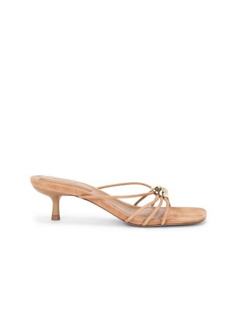 SIMKHAI Amaya Suede Strappy Kitten Heel