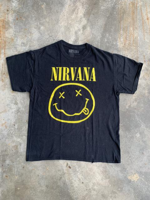 Other Designers Nirvana - Bleached Nirvana Smile Tee Band Tshirt