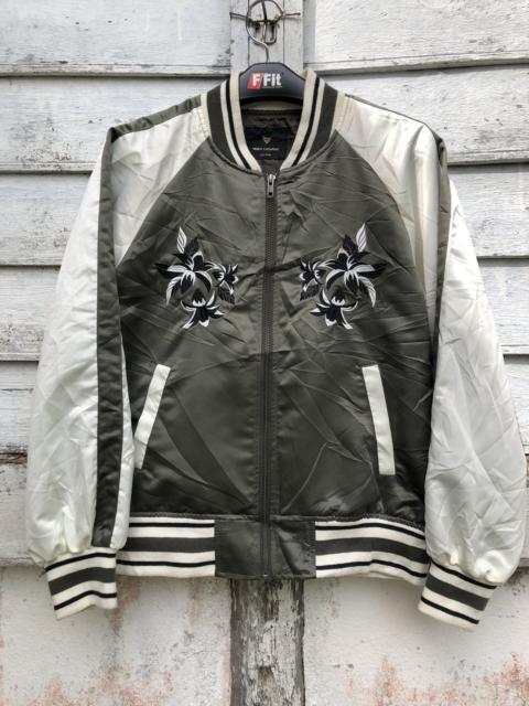 Other Designers Japanese Brand - Vence Exchange Floral Embroidery Sukajan Jacket