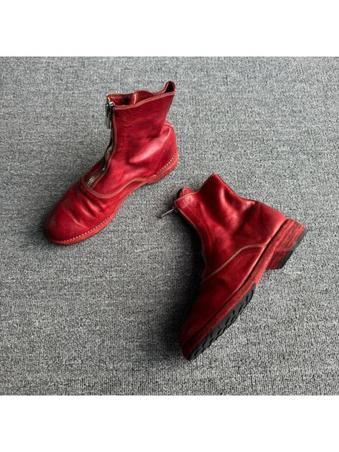 Guidi Guidi 210 red leather front zip boots