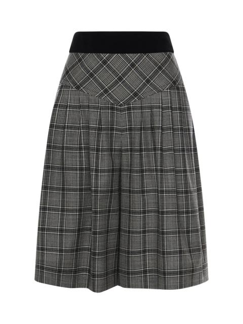 Valentino Check Wool Bermuda Shorts