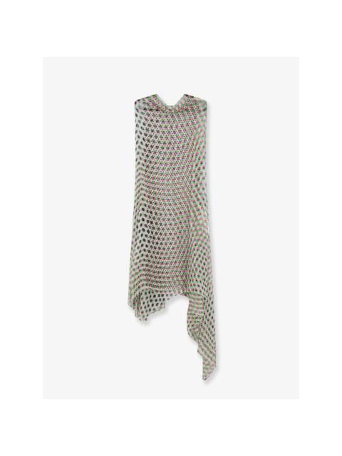 Dries Van Noten DRIES VAN NOTEN Multicolor Pink Silk Dress New & Authentic (