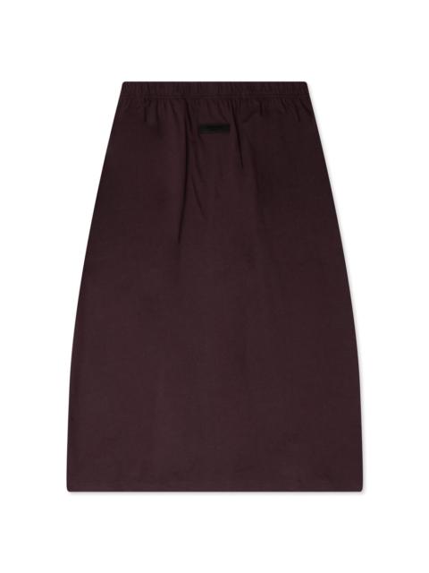 ESSENTIALS WOMEN'S LONG SKIRT - PLUM