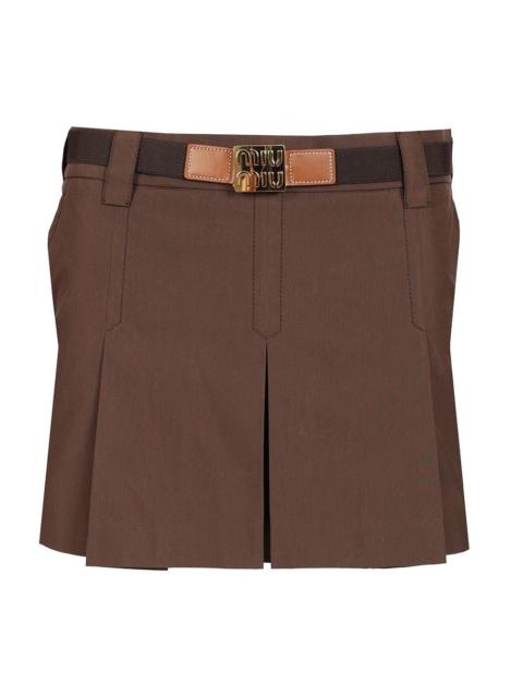Miu Miu Miu Miu Women Gabardine Mini Skirt