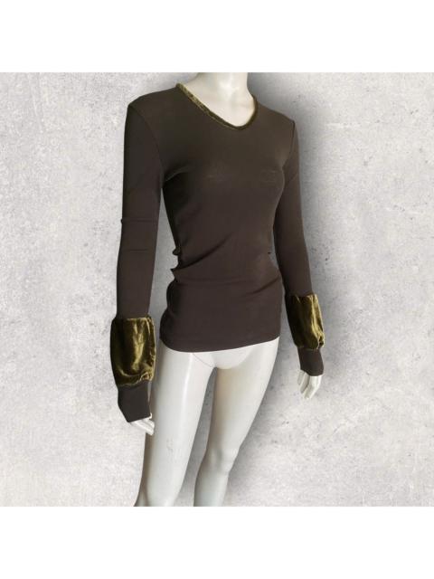 Yohji Yamamoto Yohji Yamamoto Sheer Mesh With Velvet Cuffs