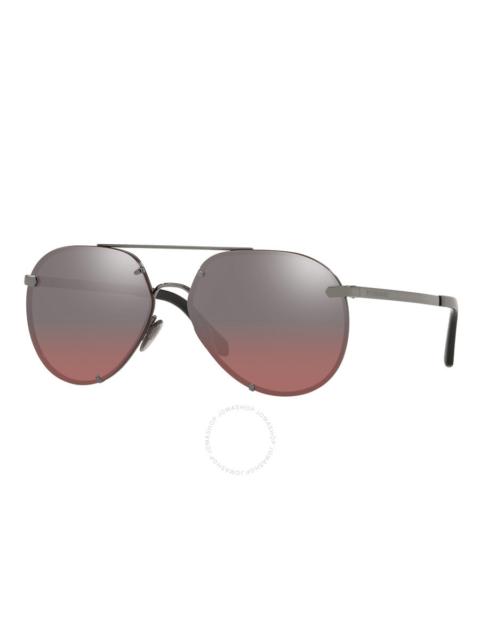 Burberry Burberry Pink Mirror Silver Gradient Pilot Ladies Sunglasses 0BE3099 10577E 55