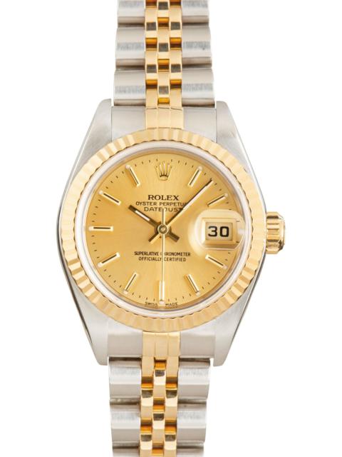 Ladies Rolex Datejust ref 79173 Champagne Dial