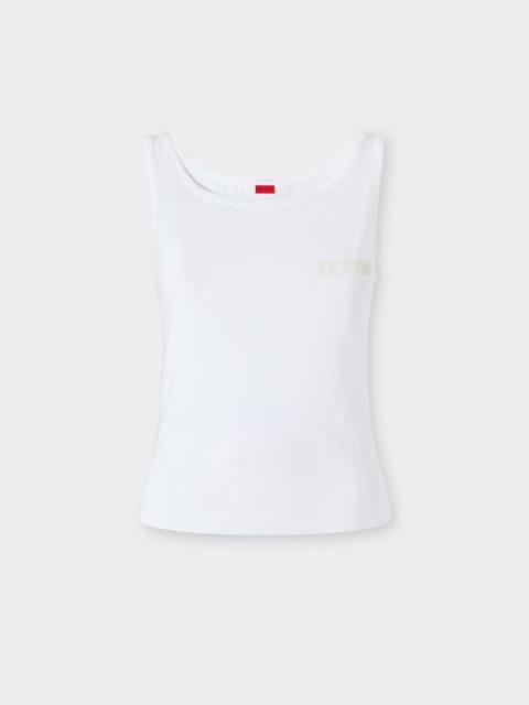 Ferrari Cotton tank top with Ferrari logo
