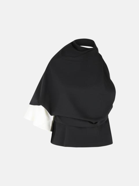 RÓHE BLACK WOOL BLEND BLOUSE