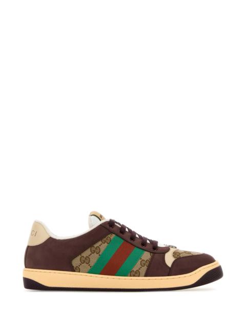GUCCI Gucci Men Multicolor Gg And Leather Sneakers