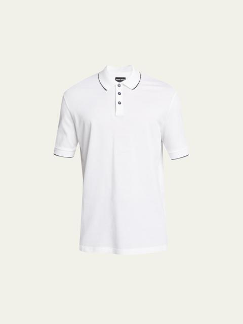 GIORGIO ARMANI Men's Tipped Polo Shirt
