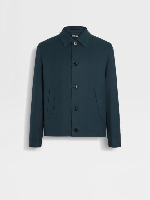ZEGNA OASI LINO BLUE FLOWER CHORE JACKET