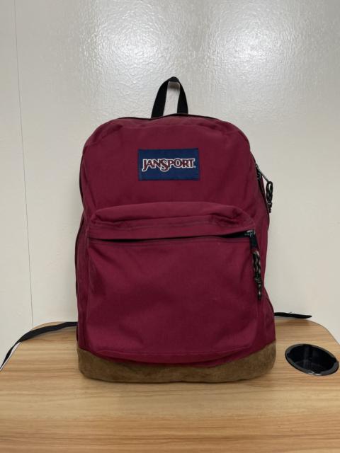 Other Designers Vintage - 🔥STEALS Jansport Backpack Suede Leather Bottom 90s