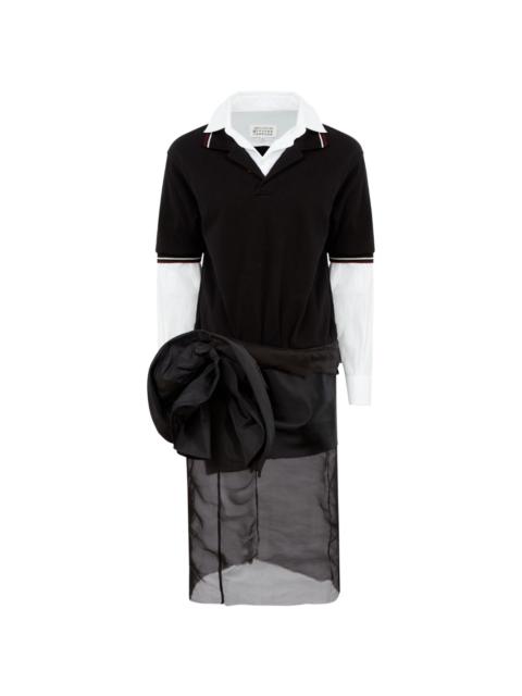 Maison Margiela flower-detail tulle midi dress