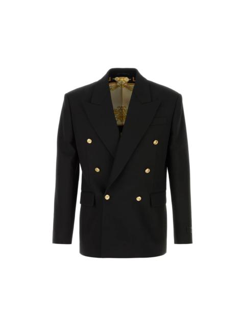 VERSACE VERSACE Black Wool Blazer New & Authentic (Men's size:M;)