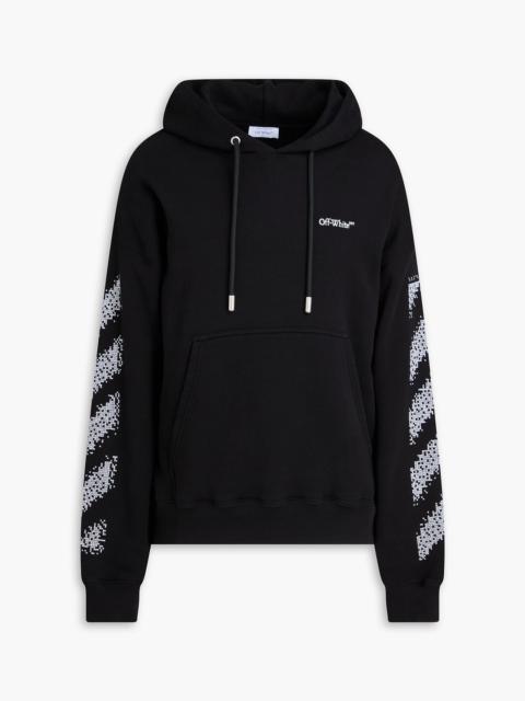 Off-White French cotton-terry hoodie