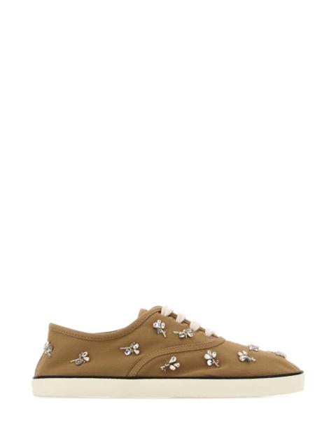 Miu Miu Miu Miu Women Beige Drill Sneakers