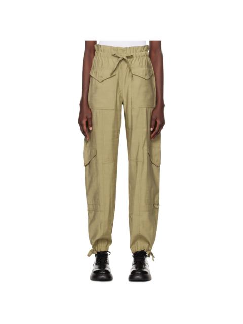 GANNI Green High-Rise Trousers