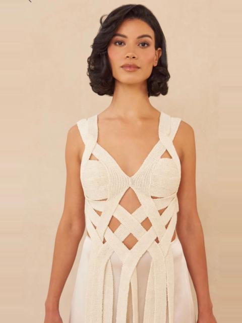 Cult Gaia Rihanna Knit Top Off White