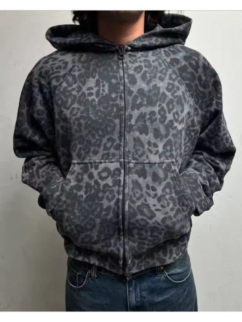 Other Designers VIBE - LEOPARD Print Zipper Hoodie
