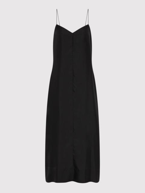 ST. AGNI Silk Twill Slip Dress - Black