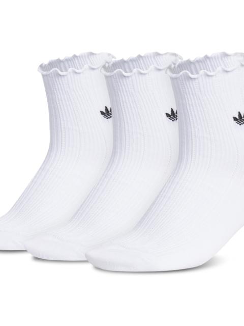 adidas adidas adidas Originals Ruffle Quarter Socks 3-Pack
