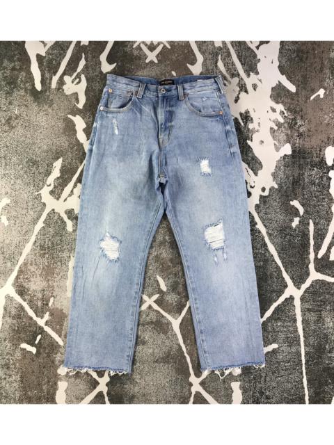 Other Designers Vintage - Japanese Brand Rag Machine Jeans Baggy Cropped Denim KJ1707