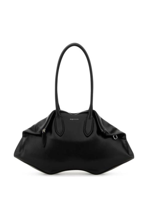 Alexander McQueen Alexander Mcqueen Women Black Leather Manta Shoulder Bag