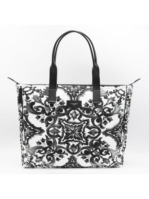 Dolce & Gabbana Dolce & Gabbana Black And White Majolica Totes