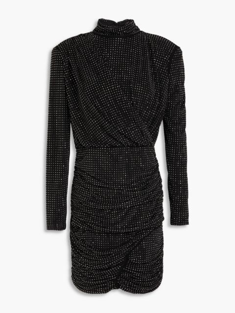 SIMKHAI Abrah crystal-embellished draped jersey mini dress