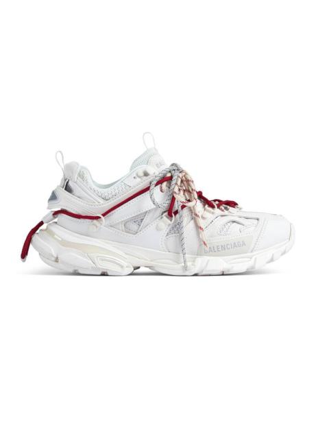 BALENCIAGA Men's Track Trail Laces Sneaker in White/red/grey/black