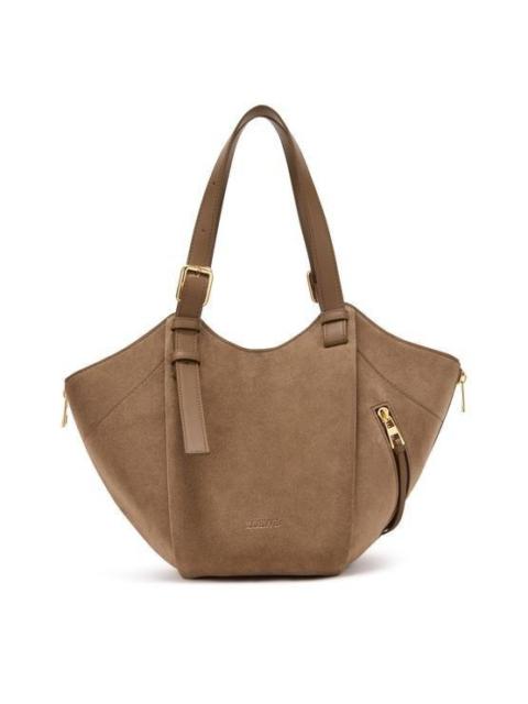 Loewe LOEWE $3950 Hammock Flip Brownish Green Suede Shoulder Bag N
