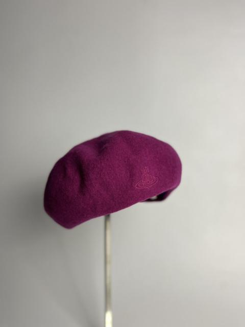 Vivienne Westwood Vivienne Westwood Beret Hunting Orb Logo in Purple Logo