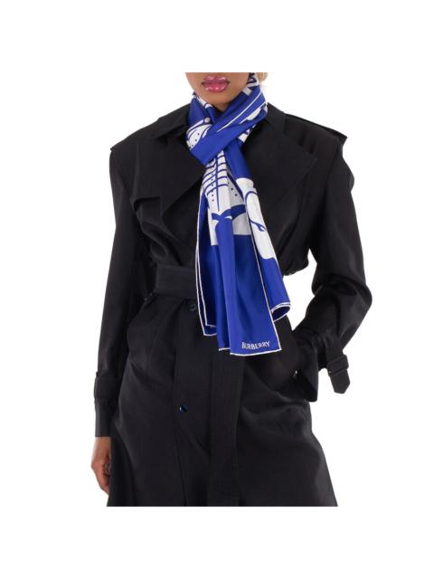 Burberry Burberry Knight Emblem Silk Scarf