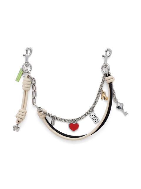 Marc Jacobs Marc Jacobs The Mini Icon Chain Bag Charm in Black/cloud White at Nordstrom