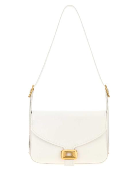 BALENCIAGA Balenciaga Women White Leather Medium Clicca Shoulder Bag