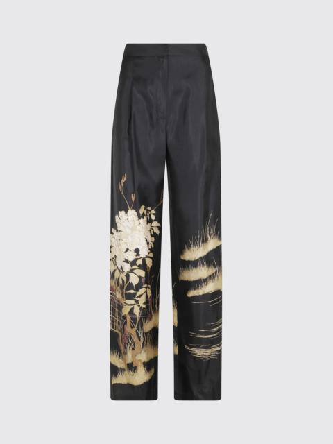 Max Mara Studio Max Mara Studio Women Printed Silk Trousers Max Mara Studio