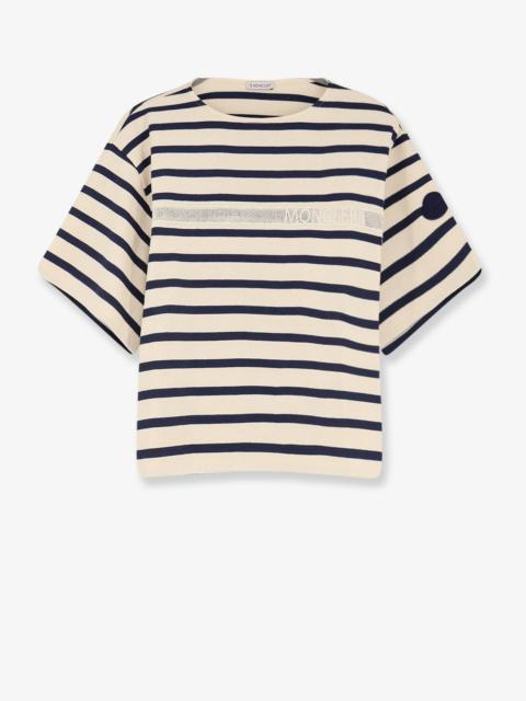 Moncler Moncler Cotton T-Shirt With Striped Pattern