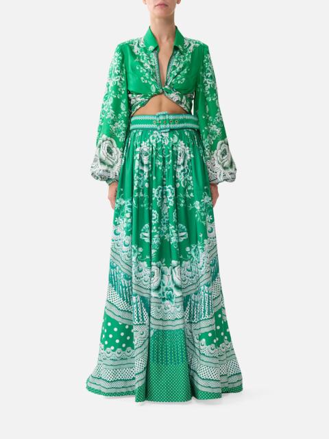 CAMILLA BELTED MAXI SKIRT