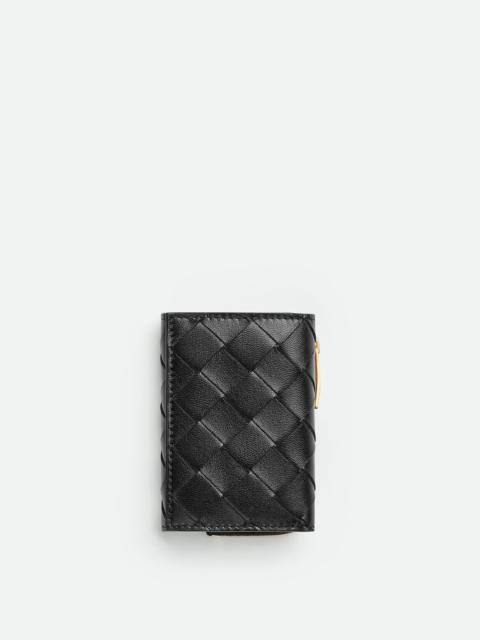 Bottega Veneta Small Intrecciato Tri-Fold Zip Wallet