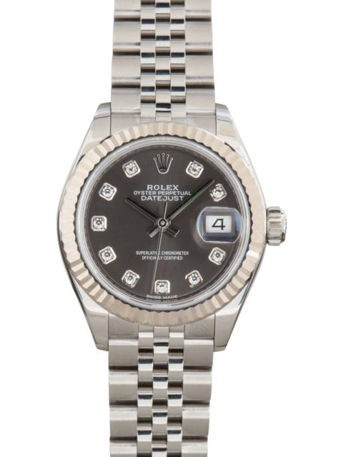 Rolex Datejust 279174 Dark Grey Diamond Dial