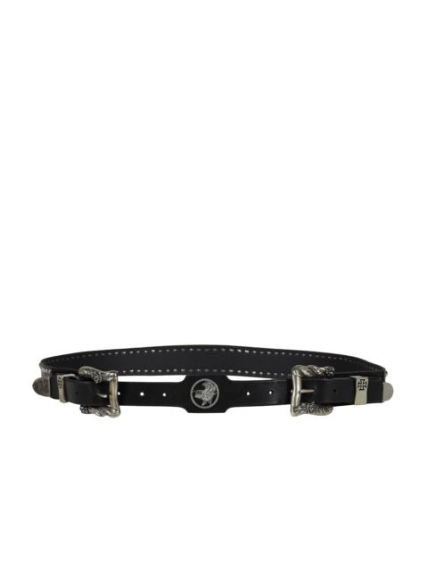 Enfants Riches Déprimés DOUBLE BUCKLE GERMAN DOG BELT / BLK