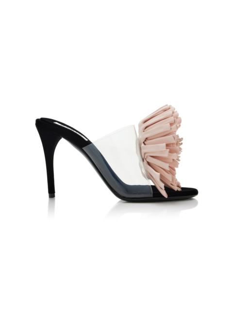 Alaïa Flower-Topped PVC Mules pink